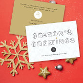 紙クリップシーズンのグリーティングブルーグリッドビジネス シーズンカード