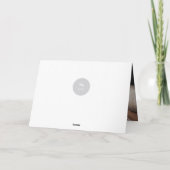 紙クリップシーズンのグリーティングブルーグリッドビジネス シーズンカード (裏面)