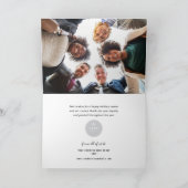 紙クリップシーズンのグリーティングブルーグリッドビジネス シーズンカード (内部)