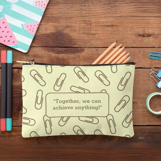 紙クリップパーソナライズされたパターン鉛筆ケース/バッグ アクセサリーポーチ