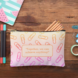 紙クリップパーソナライズされたパターン鉛筆ケース/バッグ アクセサリーポーチ