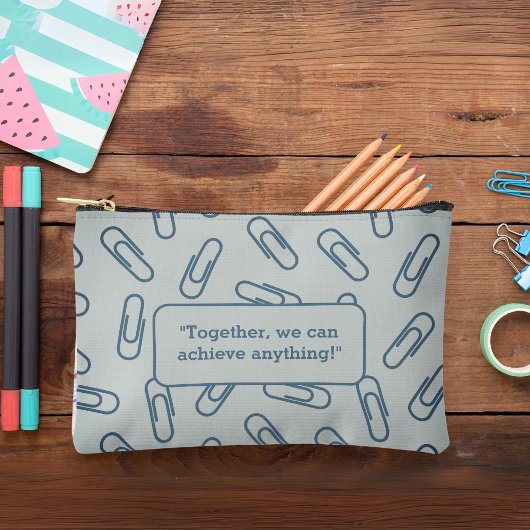 紙クリップパーソナライズされたパターン鉛筆ケース/バッグ アクセサリーポーチ