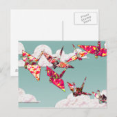 紙クレーン葉書 ポストカード (正面/裏面)