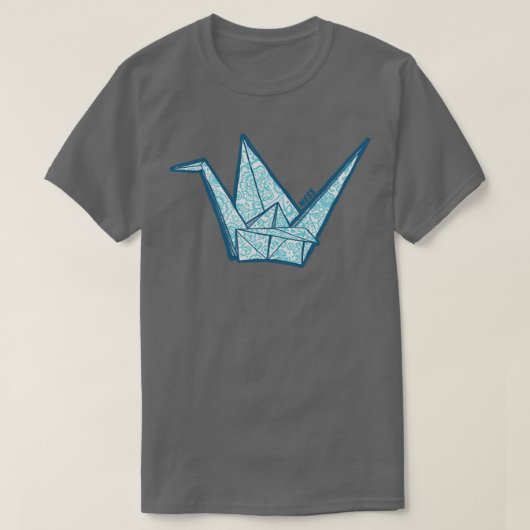紙クレーン2 Tシャツ (デザイン正面)