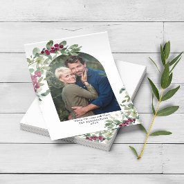 紙グリーンユーカリプトゥスアーチクリスマスカード チラシ