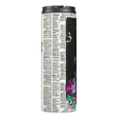 紙コラージュアート |女性ヴィンテージフローラ タンブラー (裏面)