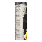 紙コラージュスタイルアート |レディかわいらしーと花 タンブラー (裏面)