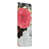 紙コラージュスタイルアート |レディーと花 タンブラー (回転右)