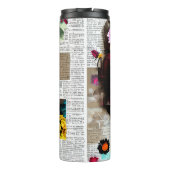 紙コラージュスタイルアート |ヴィンテージかわいらし女性 タンブラー (裏面)