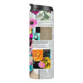 紙コラージュスタイルアート |ヴィンテージかわいらし女性 タンブラー (回転右)