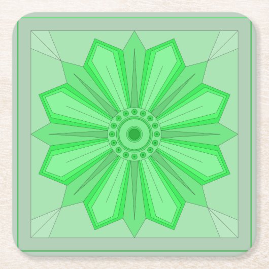 紙コースターとアート スクエアペーパーコースター (正面)