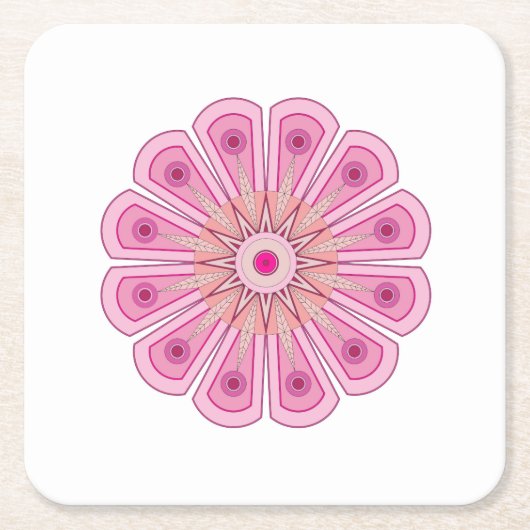 紙コースターとアート スクエアペーパーコースター (正面)