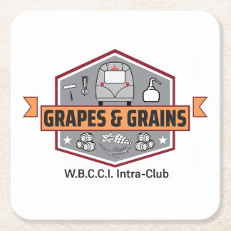 紙コースターとロゴ スクエアペーパーコースター