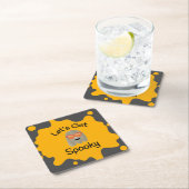 紙コースターを不気味ゲット スクエアペーパーコースター (インサイチュ)