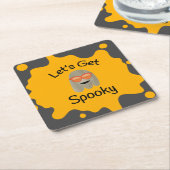 紙コースターを不気味ゲット スクエアペーパーコースター (アングル)