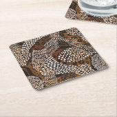 紙コースターアニマルプリント スクエアペーパーコースター (アングル)