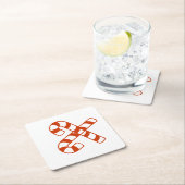 紙コースターキャンディーケーン スクエアペーパーコースター (インサイチュ)