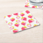 紙コースタースイートストロベリー スクエアペーパーコースター (アングル)