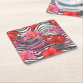 紙コースターズトロピカルパーム スクエアペーパーコースター (アングル)