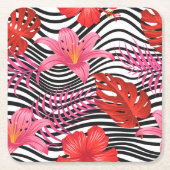 紙コースターズトロピカルパーム スクエアペーパーコースター (正面)