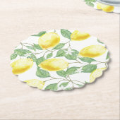 紙コースターセットレモン ペーパーコースター (アングル)
