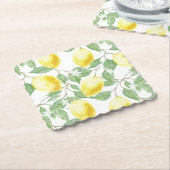 紙コースターセットレモン ペーパーコースター (アングル)