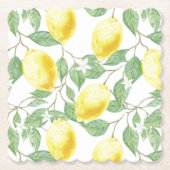 紙コースターセットレモン ペーパーコースター (正面)