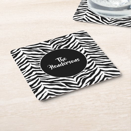 紙コースターセット名前をカスタムする スクエアペーパーコースター (アングル)