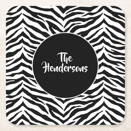 紙コースターセット名前をカスタムする スクエアペーパーコースター (正面)