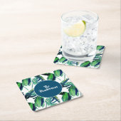 紙コースターセット名前をカスタムする スクエアペーパーコースター (インサイチュ)