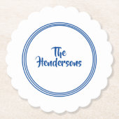 紙コースターセット名前をカスタムする ペーパーコースター (正面)