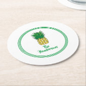 紙コースターセット名前をカスタムする ラウンドペーパーコースター (アングル)