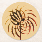 紙コースターセット – メタルケネティック風オーナメント ラウンドペーパーコースター (正面)