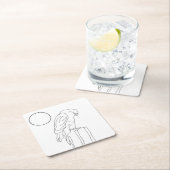 紙コースターセット – 《鳥》ハヤブサからカラー スクエアペーパーコースター (インサイチュ)