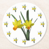 紙コースターダフォディルフラワーズ ラウンドペーパーコースター (正面)