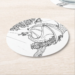 紙コースタードラゴンズネスト ラウンドペーパーコースター
