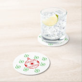 紙コースターホリデーオーナメント ラウンドペーパーコースター (インサイチュ)