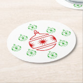 紙コースターホリデーオーナメント ラウンドペーパーコースター (アングル)