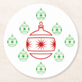 紙コースターホリデーオーナメント ラウンドペーパーコースター (正面)