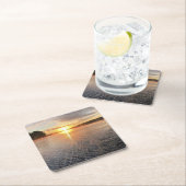 紙コースターレイクオコニーサンライズフォトデザイン スクエアペーパーコースター (インサイチュ)