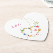 紙コースター形状ハート ペーパーコースター (アングル)