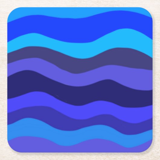 紙コースター感じズブルー スクエアペーパーコースター (正面)