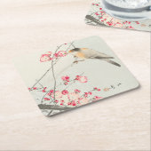 紙コースター日本の：ウッドブロック：大原小村 スクエアペーパーコースター (アングル)