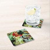 紙コースター滑らかな黄色の抽象芸術 スクエアペーパーコースター (インサイチュ)