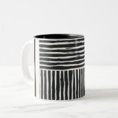 紙コースター白黒 ツートーンマグカップ (正面左)