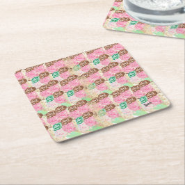 紙コースター：アイスクリームフレーバー スクエアペーパーコースター