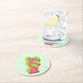 紙コースター：イチゴ ラウンドペーパーコースター (インサイチュ)