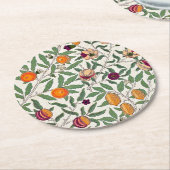 紙コースター：ウィリアム・モリス：ザクロ ラウンドペーパーコースター (アングル)