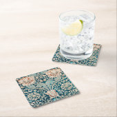 紙コースター：ウィリアム・モリス：ハニーサックル スクエアペーパーコースター (インサイチュ)