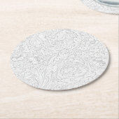 紙コースター：ウィリアム・モリス：フローラデザイン ラウンドペーパーコースター (アングル)